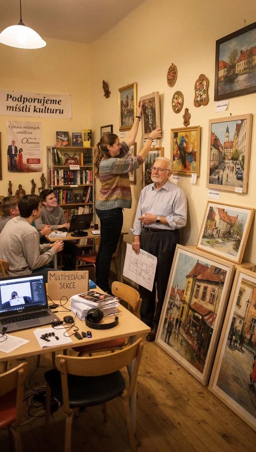 Dobrovolníci rozdávající jídlo lidem v nouzi na ulici.